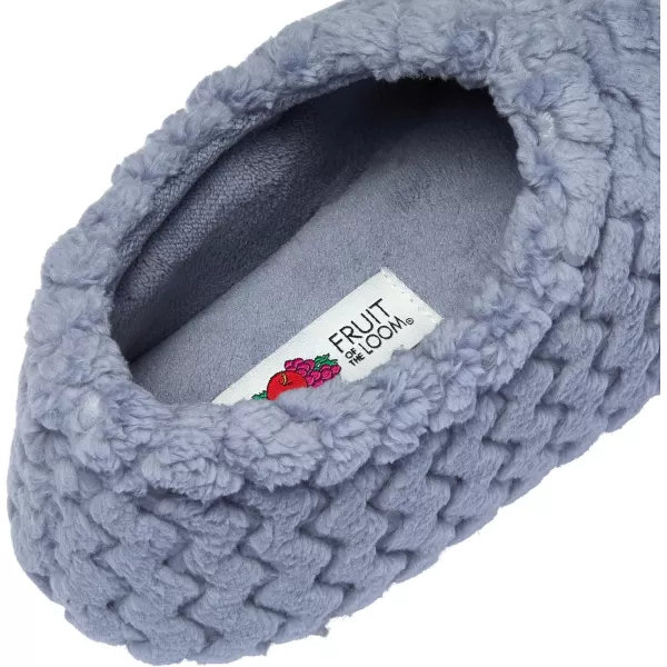 imageFruit of the Loom Womens Chevron Closed Back Slipper  Comfortable Memory Foam Sole IndoorOutdoor Machine WashableBlue