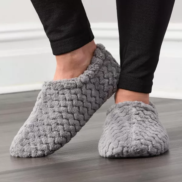 imageFruit of the Loom Womens Chevron Closed Back Slipper  Comfortable Memory Foam Sole IndoorOutdoor Machine WashableGrey