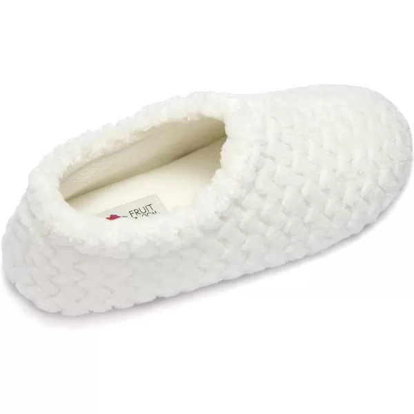 imageFruit of the Loom Womens Chevron Closed Back Slipper  Comfortable Memory Foam Sole IndoorOutdoor Machine WashableIvory