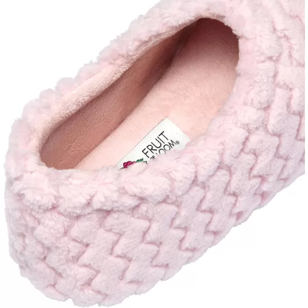 imageFruit of the Loom Womens Chevron Closed Back Slipper  Comfortable Memory Foam Sole IndoorOutdoor Machine WashablePink