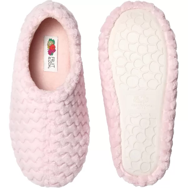 imageFruit of the Loom Womens Chevron Closed Back Slipper  Comfortable Memory Foam Sole IndoorOutdoor Machine WashablePink