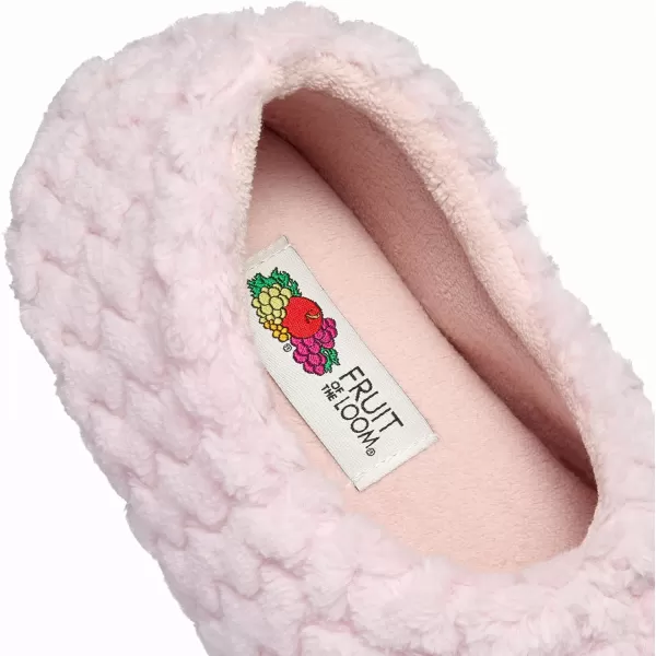 imageFruit of the Loom Womens Chevron Closed Back Slipper  Comfortable Memory Foam Sole IndoorOutdoor Machine WashablePink