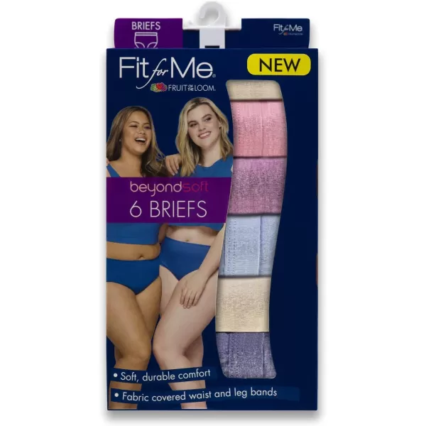 imageFruit of the Loom Womens Plus Size Underwear Fit for Me Designed to Fit Your CurvesBrief  Beyondsoft Cotton Blend  Assorted
