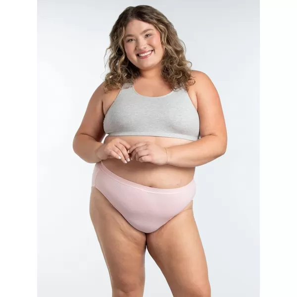 imageFruit of the Loom Womens Plus Size Underwear Fit for Me Designed to Fit Your CurvesHi Cut  Breathable Micro Mesh  Assorted