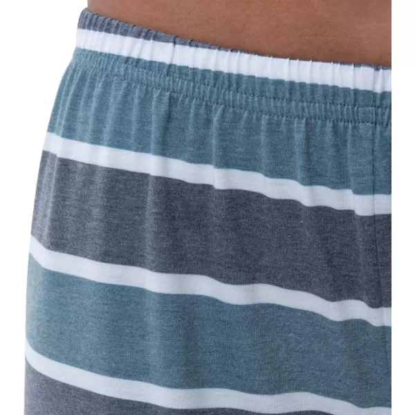 imageFruit of the Loom womens Long Sleeve Tee and Pant 2 Piece Sleep SetBlue Stripe