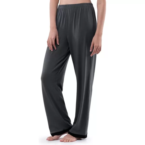 imageFruit of the Loom womens Long Sleeve Tee and Pant 2 Piece Sleep SetGrey
