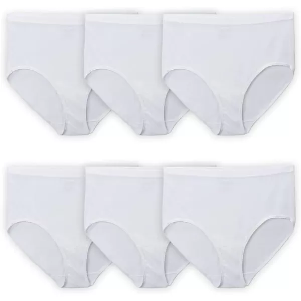 imageFruit Of The Loom Womens Fit For Me Plus Size Underwear Designed To Your Curves Brief  Cotton  White 11 Plus