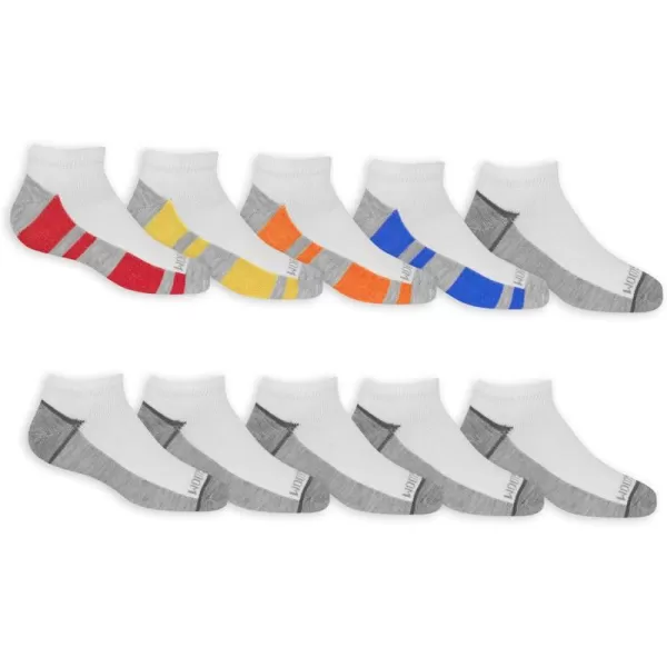 imageFruit of the Loom Boys Lightweight No Show Socks 10 PackWhite