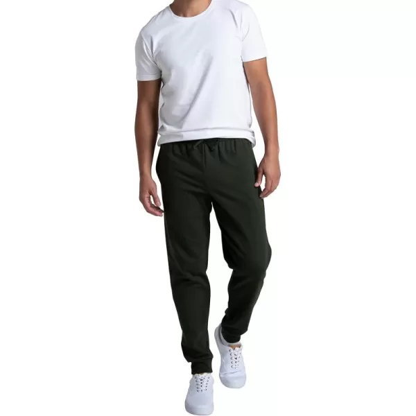 imageFruit of the Loom Eversoft Fleece Joggers with Pockets Relaxed Fit Moisture Wicking Breathable Tapered SweatpantsDuffle Bag Green