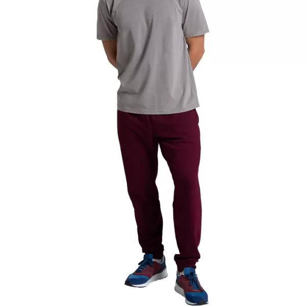 imageFruit of the Loom Eversoft Fleece Joggers with Pockets Relaxed Fit Moisture Wicking Breathable Tapered SweatpantsMaroon