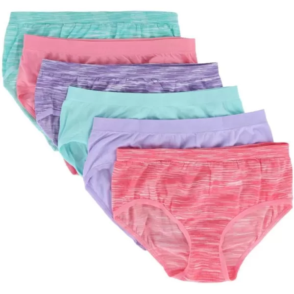 imageFruit of the Loom Girls Seamless Underwear MultipackBrief  6 Pack  Assorted
