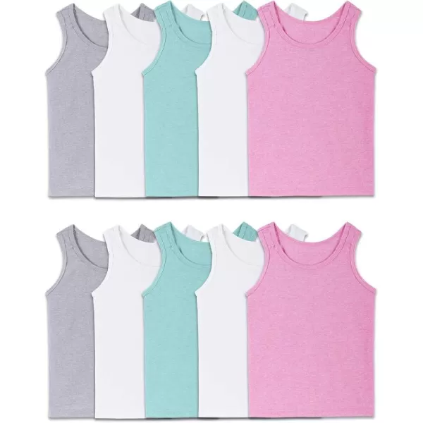 imageFruit of the Loom Girls Undershirts Camis ampamp TanksToddler Tank  10 Pack  Assorted