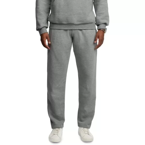 imageFruit of the Loom Mens Eversoft Fleece Open Bottom Sweatpants with Pockets Relaxed Fit Moisture Wicking BreathableGrey Heather