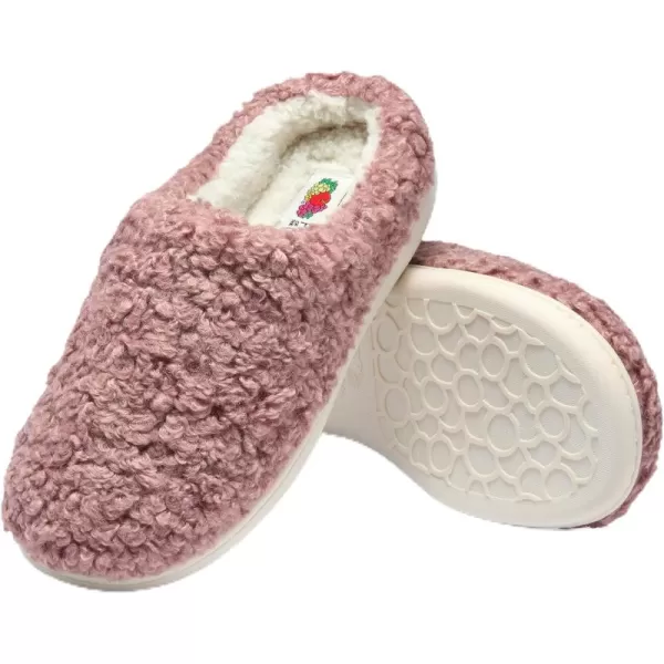 imageFruit of the Loom Womens Berber Clog  Comfortable Memory Foam Sole IndoorOutdoor Machine WashablePink