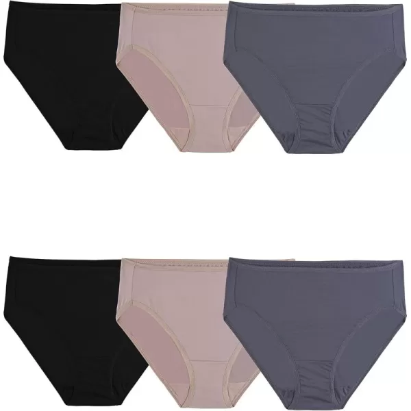 imageFruit of the Loom Womens Plus Size Underwear Fit for Me Designed to Fit Your CurvesHi Cut  Microfiber  Assorted