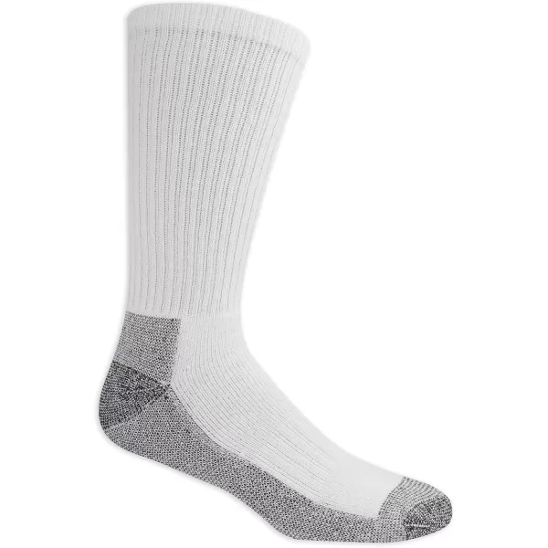 imageFruit of the Loom Mens Dual Defense Crew Socks 12 PackWhite 8 Pack