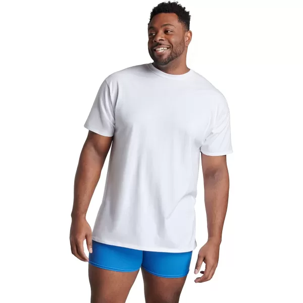 imageFruit of the Loom Mens Eversoft Cotton Short Sleeve Pocket TShirts Breathable ampamp Tag FreeTall Man  Crew  6 Pack White