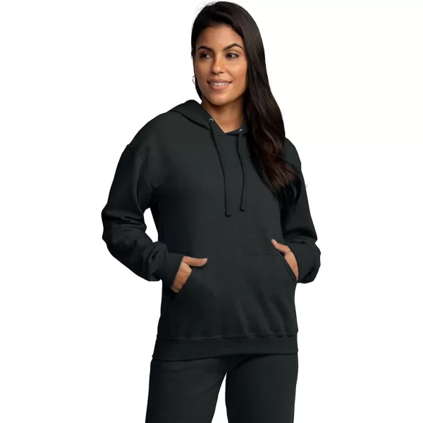 imageFruit of the Loom Mens Eversoft Fleece Hoodies Moisture Wicking ampamp Breathable Pullover Hooded SweatshirtBlack Heather Pullover