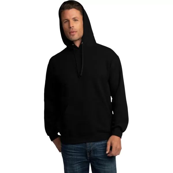 imageFruit of the Loom Mens Eversoft Fleece Hoodies Moisture Wicking ampamp Breathable Pullover Hooded SweatshirtBlack Pullover