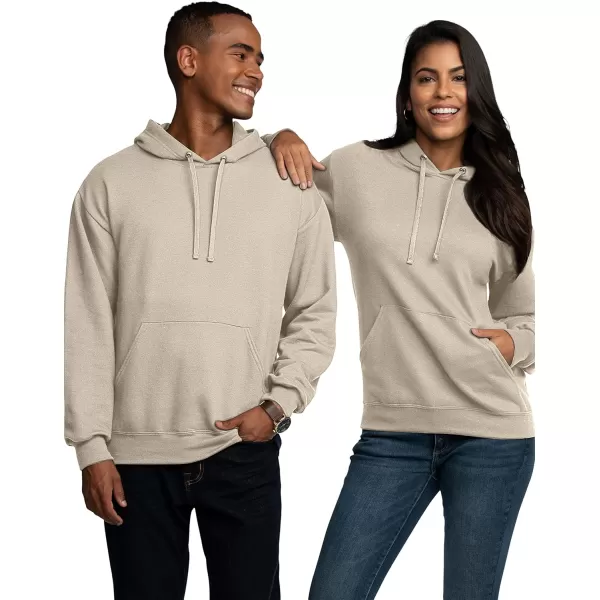 imageFruit of the Loom Mens Eversoft Fleece Hoodies Moisture Wicking ampamp Breathable Pullover Hooded SweatshirtKhaki Heather Pullover