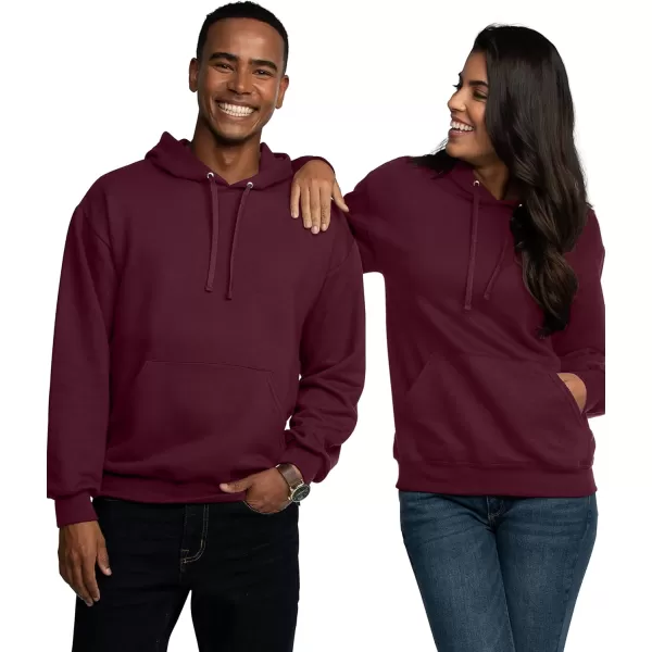 imageFruit of the Loom Mens Eversoft Fleece Hoodies Moisture Wicking ampamp Breathable Pullover Hooded SweatshirtMaroon Pullover