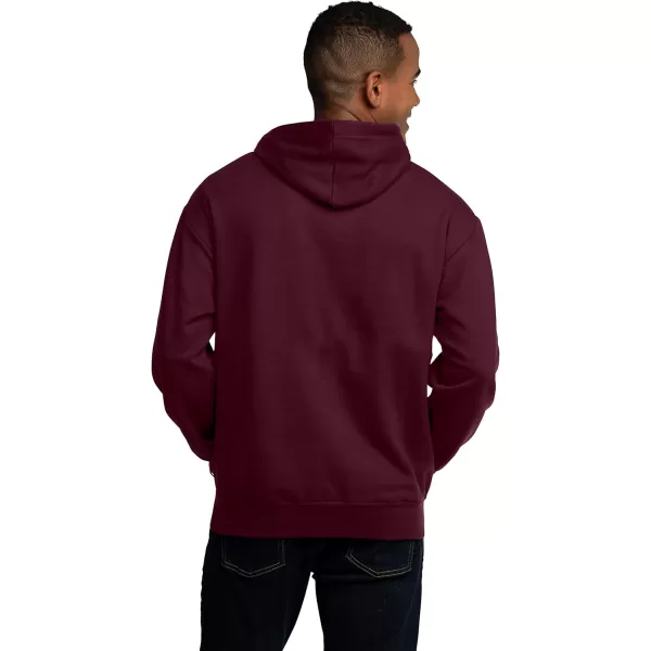 imageFruit of the Loom Mens Eversoft Fleece Hoodies Moisture Wicking ampamp Breathable Pullover Hooded SweatshirtMaroon Pullover