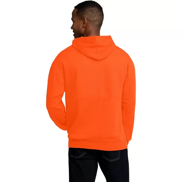 imageFruit of the Loom Mens Eversoft Fleece Hoodies Moisture Wicking ampamp Breathable Pullover Hooded SweatshirtSafety Orange Pullover