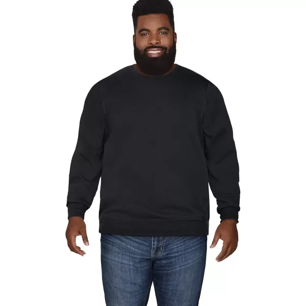 imageFruit of the Loom Mens Eversoft Fleece Sweatshirts Moisture Wicking ampamp Breathable Crewneck SweatshirtBlack