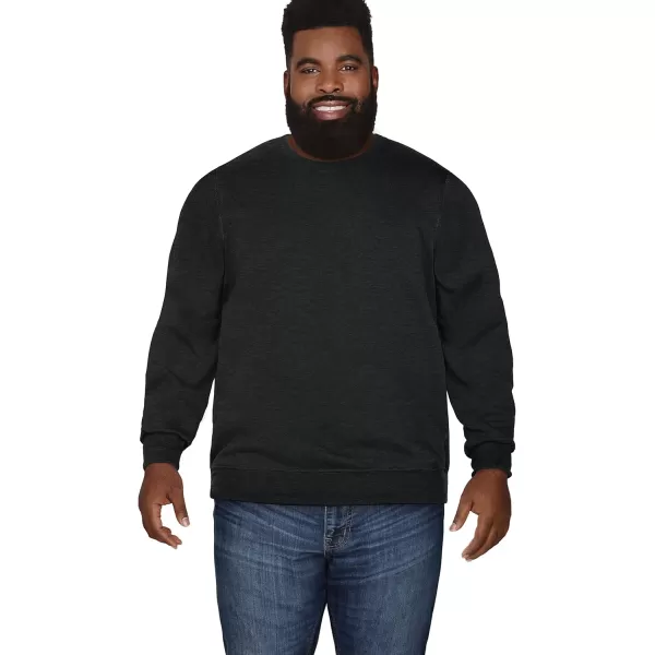 imageFruit of the Loom Mens Eversoft Fleece Sweatshirts Moisture Wicking ampamp Breathable Crewneck SweatshirtBlack Heather