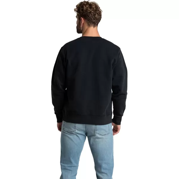 imageFruit of the Loom Mens Eversoft Fleece Sweatshirts Moisture Wicking ampamp Breathable Crewneck SweatshirtGarment Dyed Black Ink
