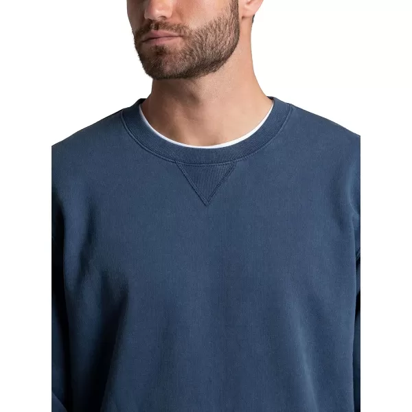 imageFruit of the Loom Mens Eversoft Fleece Sweatshirts Moisture Wicking ampamp Breathable Crewneck SweatshirtGarment Dyed Dark Tide