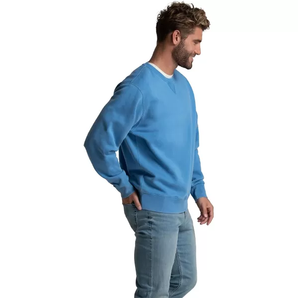 imageFruit of the Loom Mens Eversoft Fleece Sweatshirts Moisture Wicking ampamp Breathable Crewneck SweatshirtGarment Dyed Favorite Blue