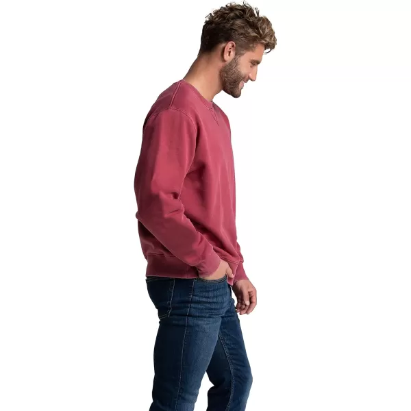 imageFruit of the Loom Mens Eversoft Fleece Sweatshirts Moisture Wicking ampamp Breathable Crewneck SweatshirtGarment Dyed Iron Red