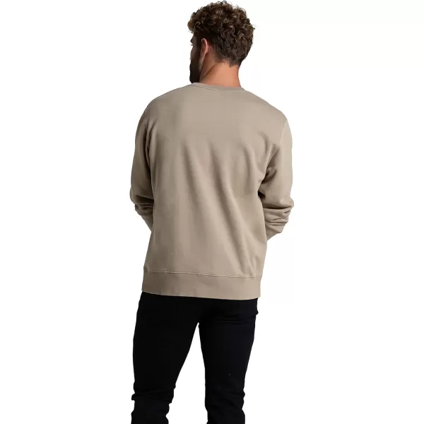imageFruit of the Loom Mens Eversoft Fleece Sweatshirts Moisture Wicking ampamp Breathable Crewneck SweatshirtGarment Dyed Khaki