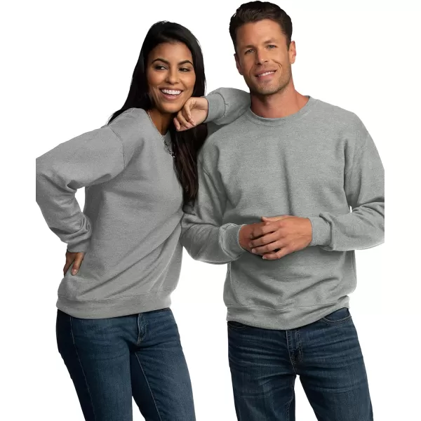 imageFruit of the Loom Mens Eversoft Fleece Sweatshirts Moisture Wicking ampamp Breathable Crewneck SweatshirtGrey Heather