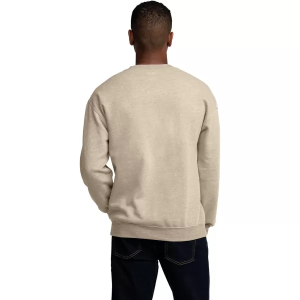 imageFruit of the Loom Mens Eversoft Fleece Sweatshirts Moisture Wicking ampamp Breathable Crewneck SweatshirtKhaki Heather