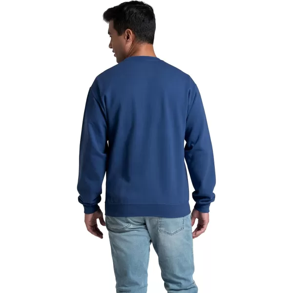 imageFruit of the Loom Mens Eversoft Fleece Sweatshirts Moisture Wicking ampamp Breathable Crewneck SweatshirtMellow Blue