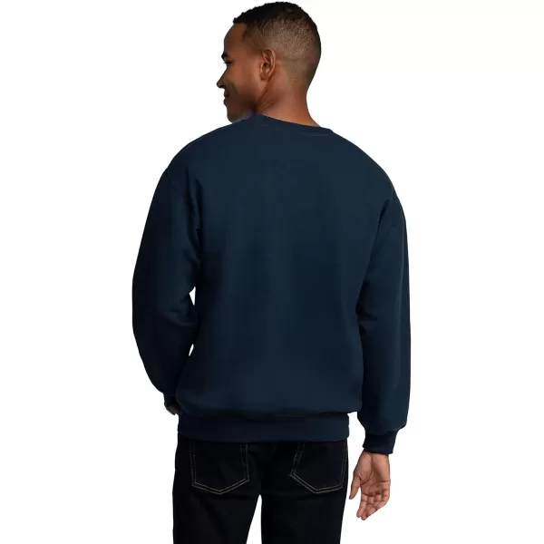 imageFruit of the Loom Mens Eversoft Fleece Sweatshirts Moisture Wicking ampamp Breathable Crewneck SweatshirtNavy