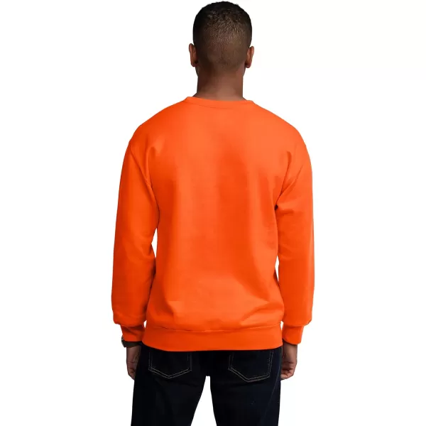 imageFruit of the Loom Mens Eversoft Fleece Sweatshirts Moisture Wicking ampamp Breathable Crewneck SweatshirtSafety Orange