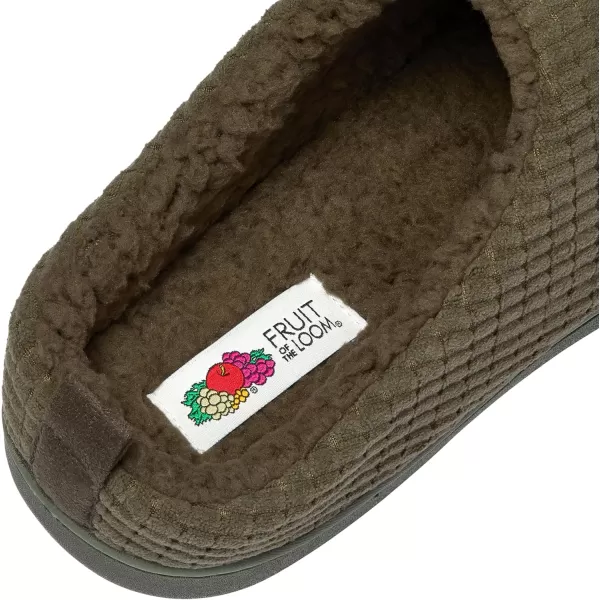 imageFruit of the Loom Mens Fleece Waffle Clog  Comfortable Memory Foam Sole IndoorOutdoor Machine WashableOlive