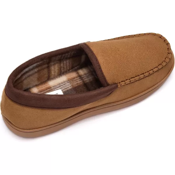 imageFruit of the Loom Mens Microsuede Venetian Slipper  Comfortable Memory Foam Sole IndoorOutdoor Machine WashableTan