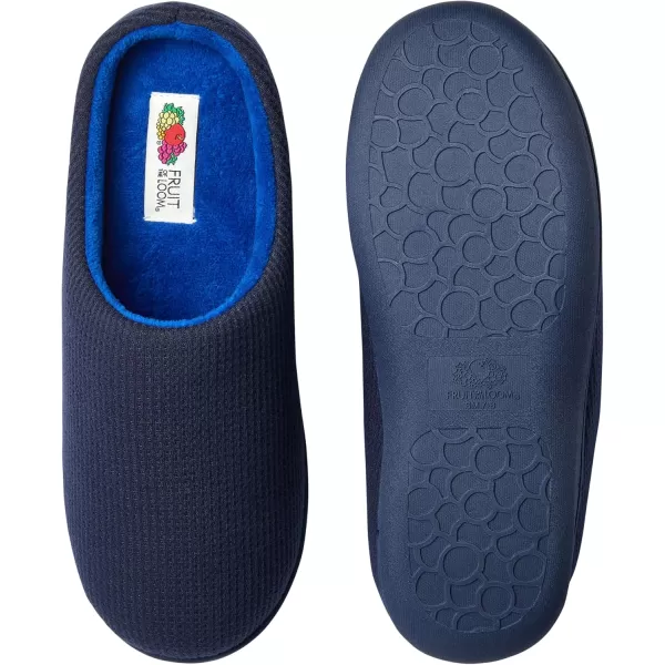 imageFruit of the Loom Mens Ribbed Jersey Clog  Comfortable Memory Foam Sole IndoorOutdoor Machine WashableNavy