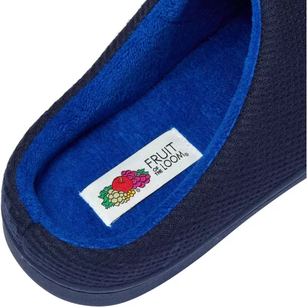imageFruit of the Loom Mens Ribbed Jersey Clog  Comfortable Memory Foam Sole IndoorOutdoor Machine WashableNavy