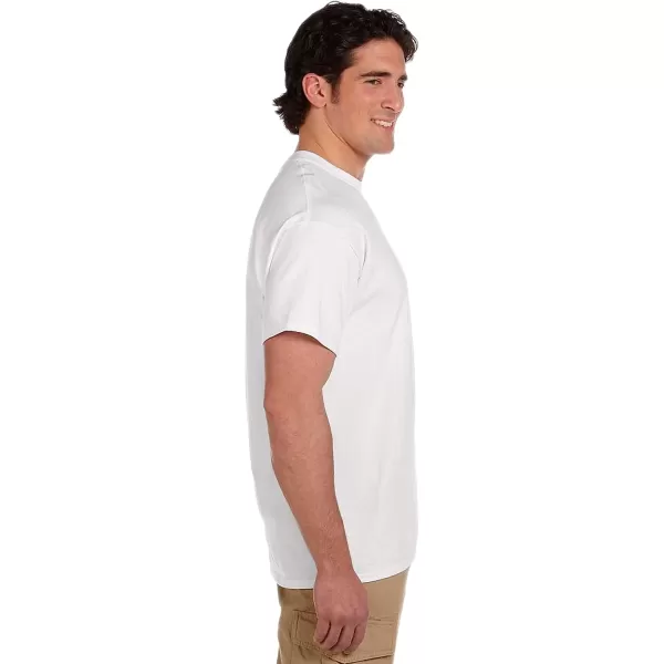 imageFruit of the Loom Mens Tagfree Cotton UndershirtsRegular  Crew  4 Pack White