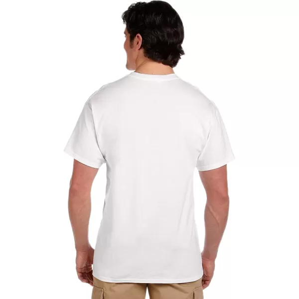 imageFruit of the Loom Mens Tagfree Cotton UndershirtsRegular  Crew  4 Pack White