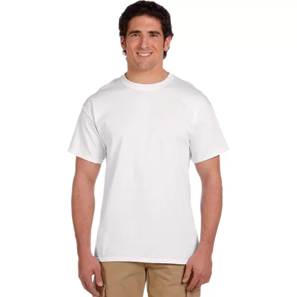 imageFruit of the Loom Mens Tagfree Cotton UndershirtsRegular  Crew  4 Pack White