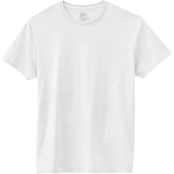 imageFruit of the Loom Mens Tagfree Cotton UndershirtsRegular  Crew  4 Pack White