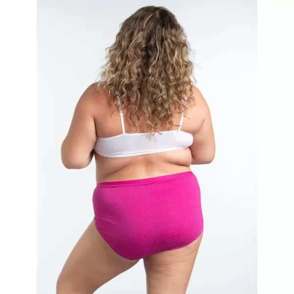 imageFruit of the Loom Womens 360 Stretch Underwear High Performance Stretch for Effortless Comfort Available in Plus SizeCotton Blend  Plus Size Brief  6 Pack  Colors May Vary