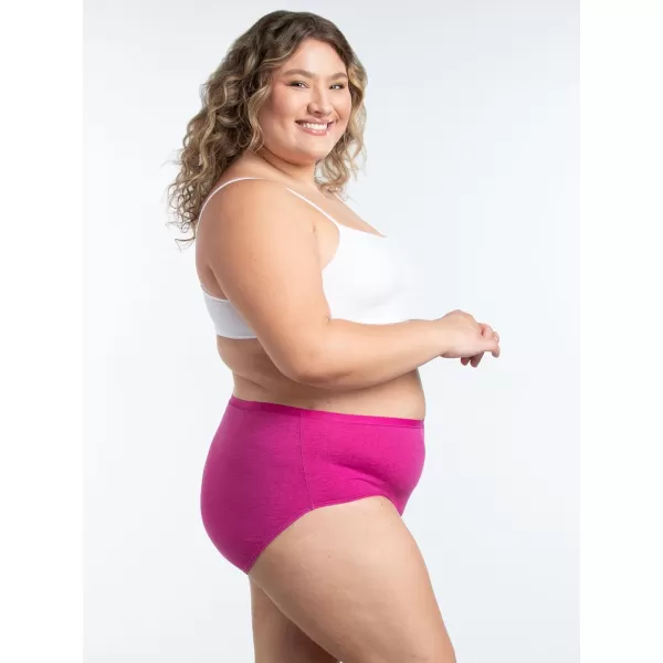 imageFruit of the Loom Womens 360 Stretch Underwear High Performance Stretch for Effortless Comfort Available in Plus SizeCotton Blend  Plus Size Brief  6 Pack  Colors May Vary