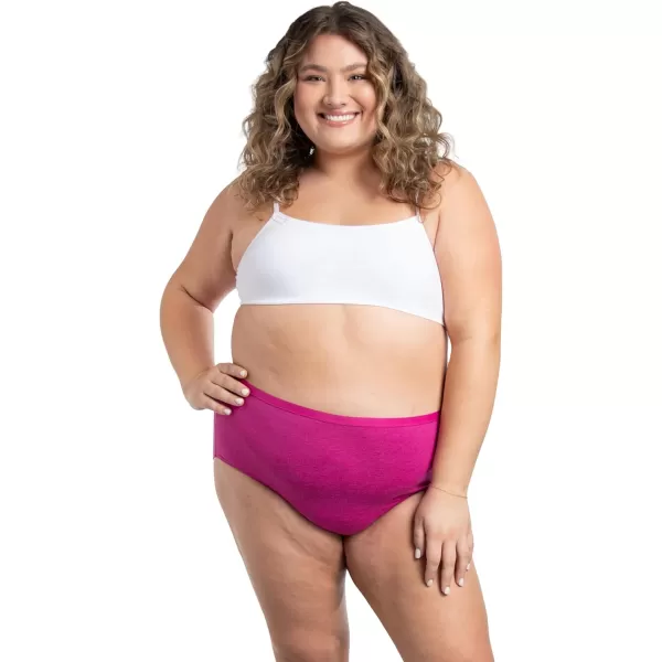imageFruit of the Loom Womens 360 Stretch Underwear High Performance Stretch for Effortless Comfort Available in Plus SizeCotton Blend  Plus Size Brief  6 Pack  Colors May Vary
